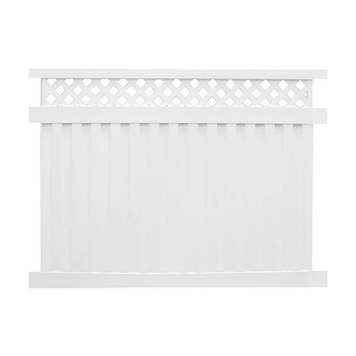 แผงรั้วความเป็นส่วนตัวไวนิลสีขาว