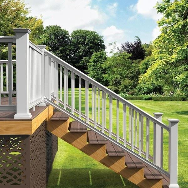 White Vinyl Stair Rail