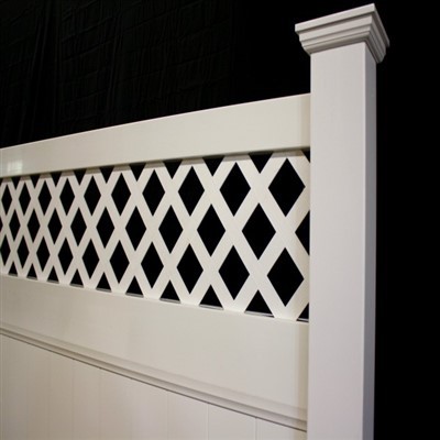 รั้วล้อมสีขาว 6'x6' ซีรีส์ 1530